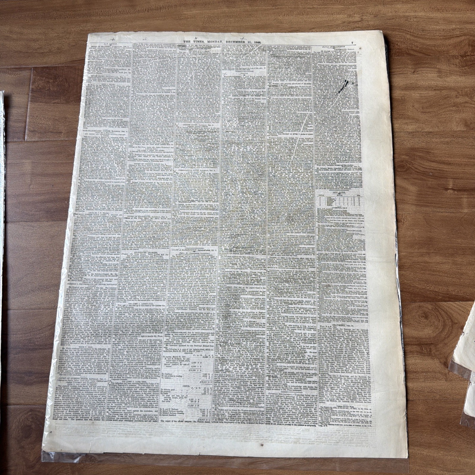 December 11 1848 THE LONDON TIMES Victorian ORIGINAL Newspaper and Supplement