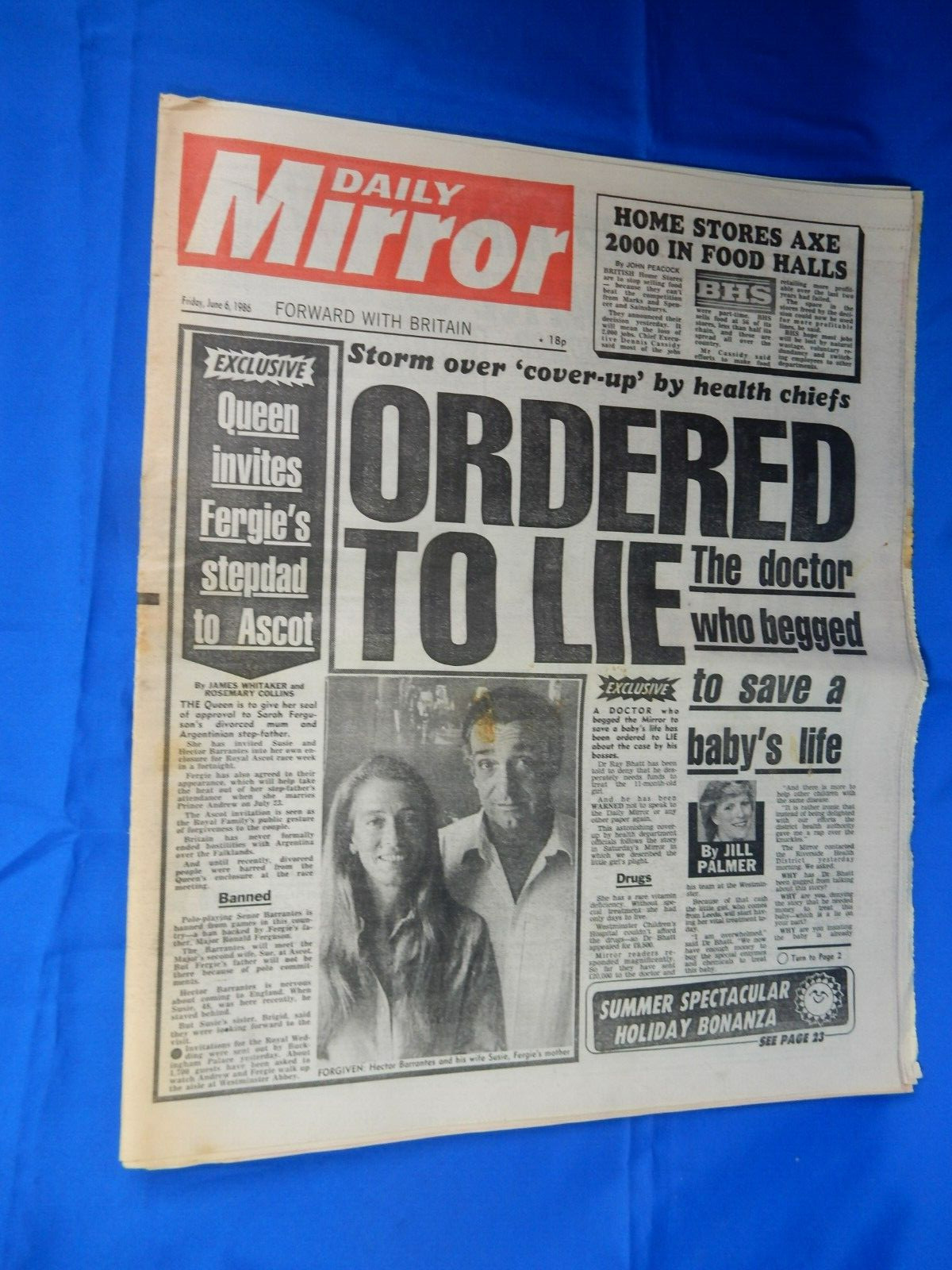 Daily Mirror 06 /06/1986, World Cup 86, Italy v Argentina, Bobby Robson