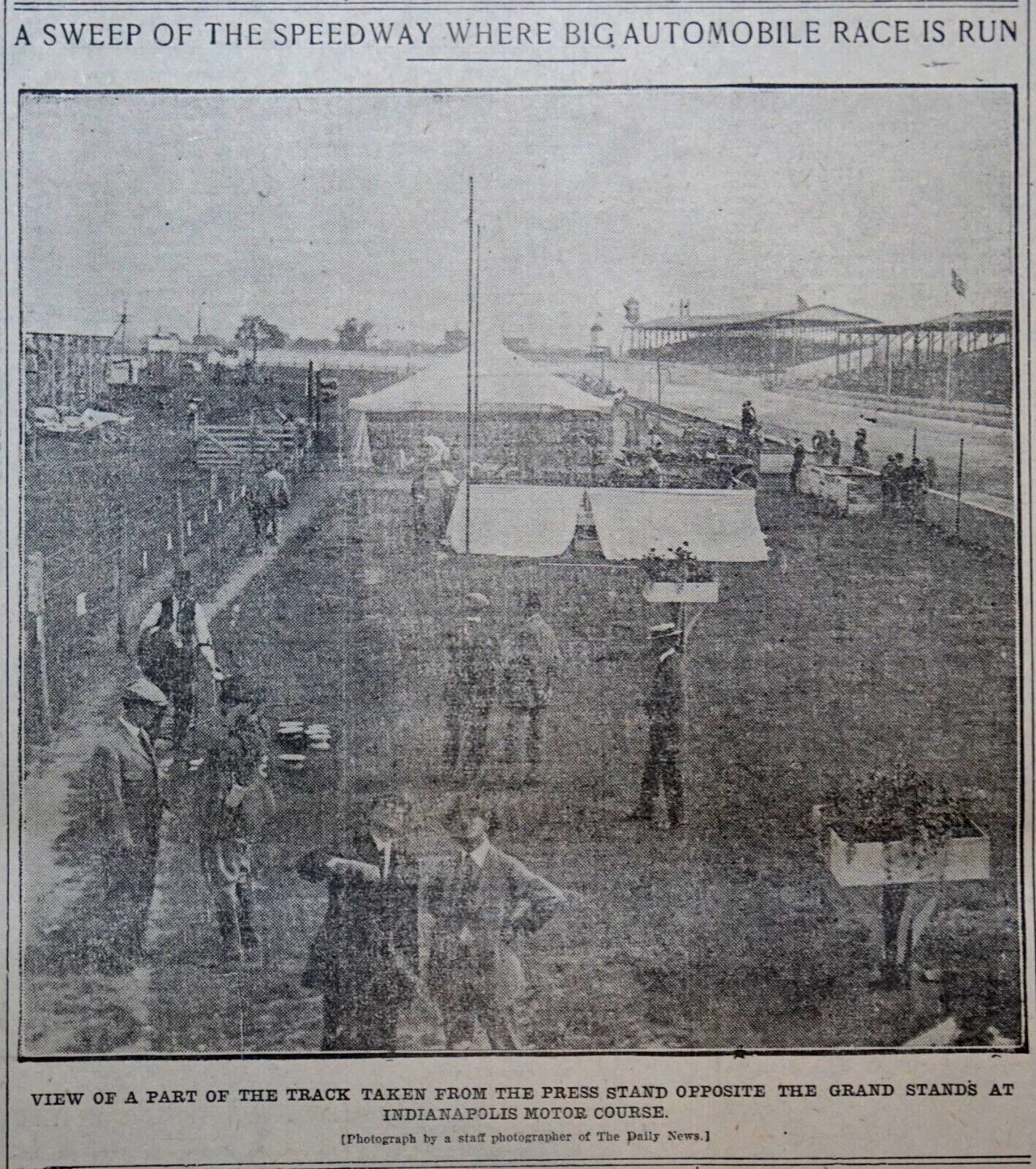 Rare 1913 Chicago Sports Pages – Albert Goux Wins 3rd Indianapolis 500 Race