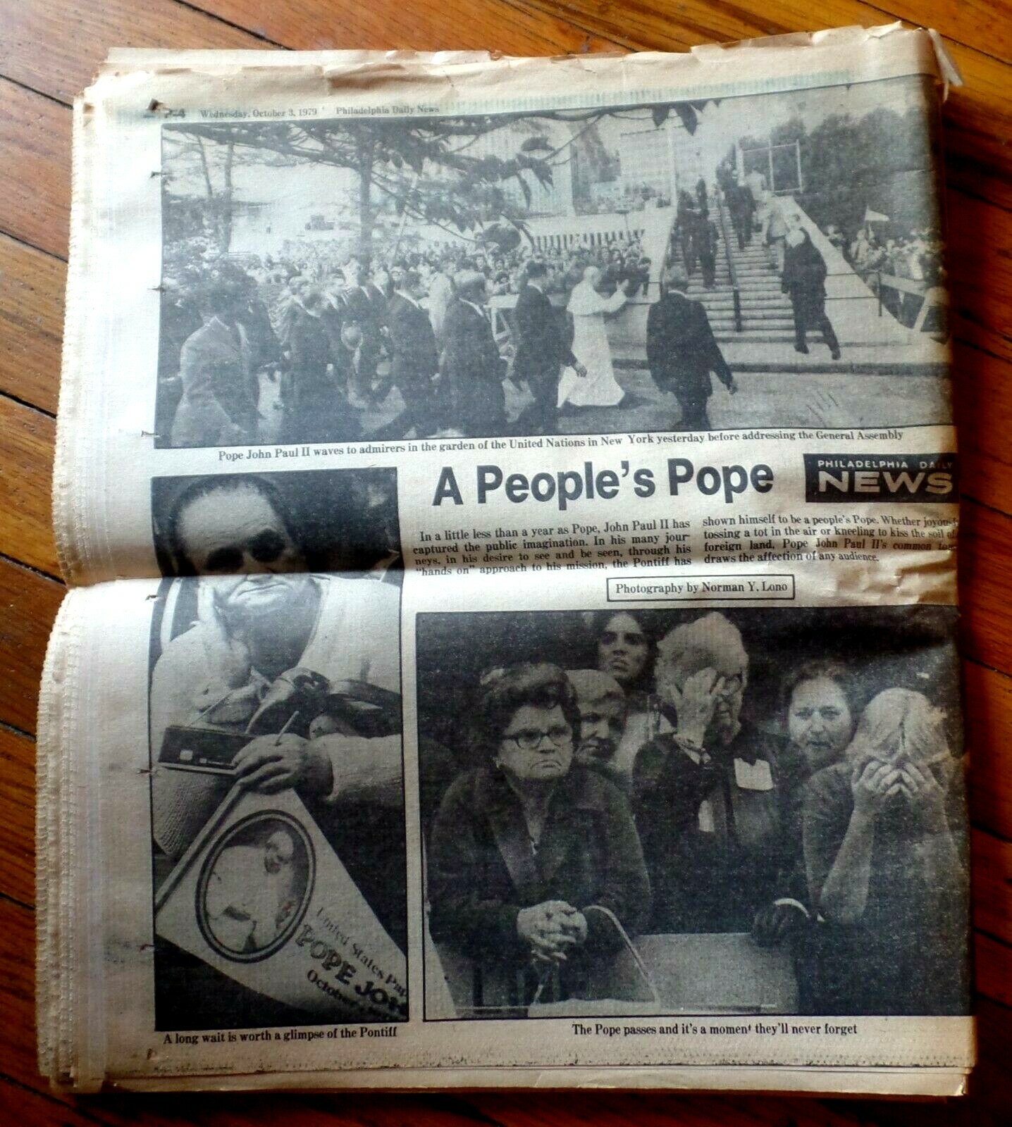 Vintage PHILADELPHIA DAILY NEWS 1979 WELCOME! 26 Pages on Pope’s Visit Newspaper