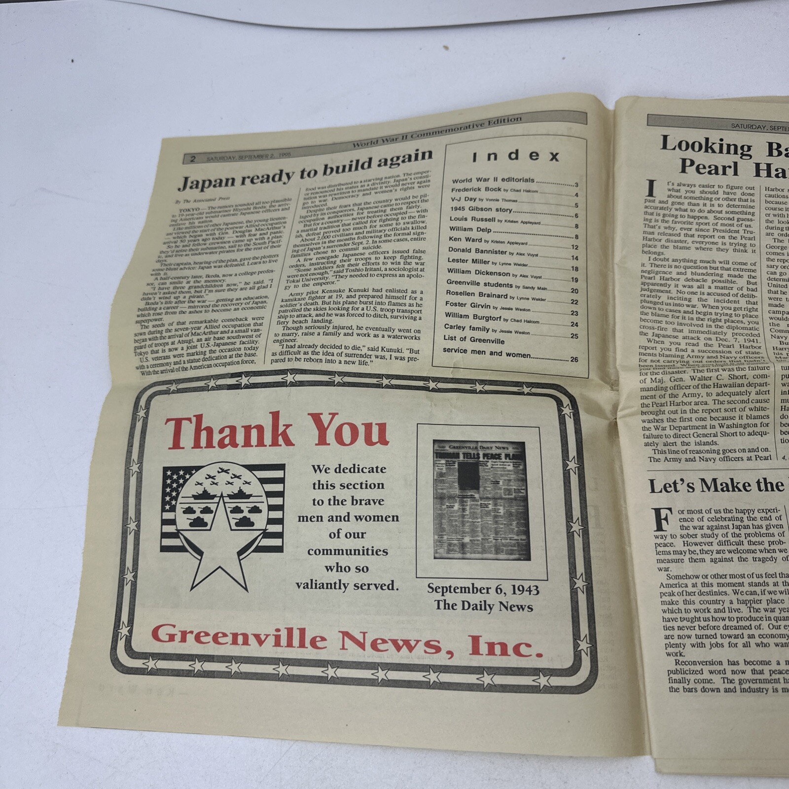 The Daily News 1995 Greenville Michigan World War II Commemorative Edition