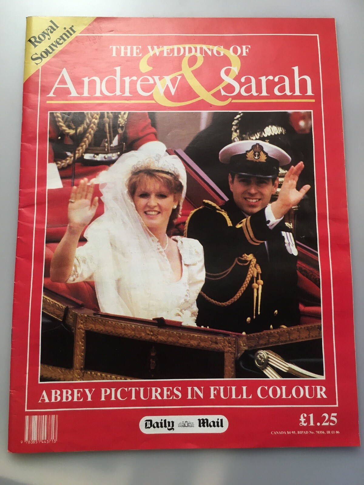 Daily Mail Souvenir, Newspaper, Royal Wedding 1986 Prince Andrew & Sarah