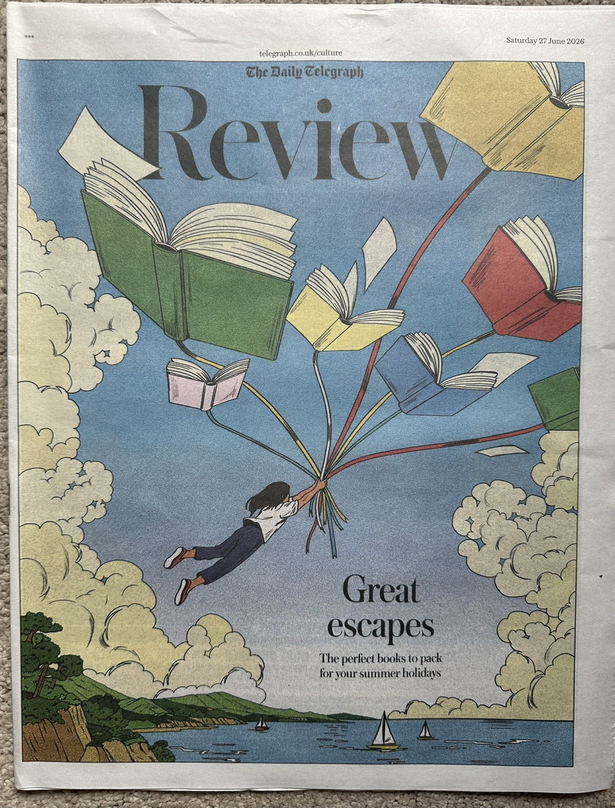 Daily Telegraph Review Pullout 27th June 2026 27/6/26 The Perfect Holiday Books