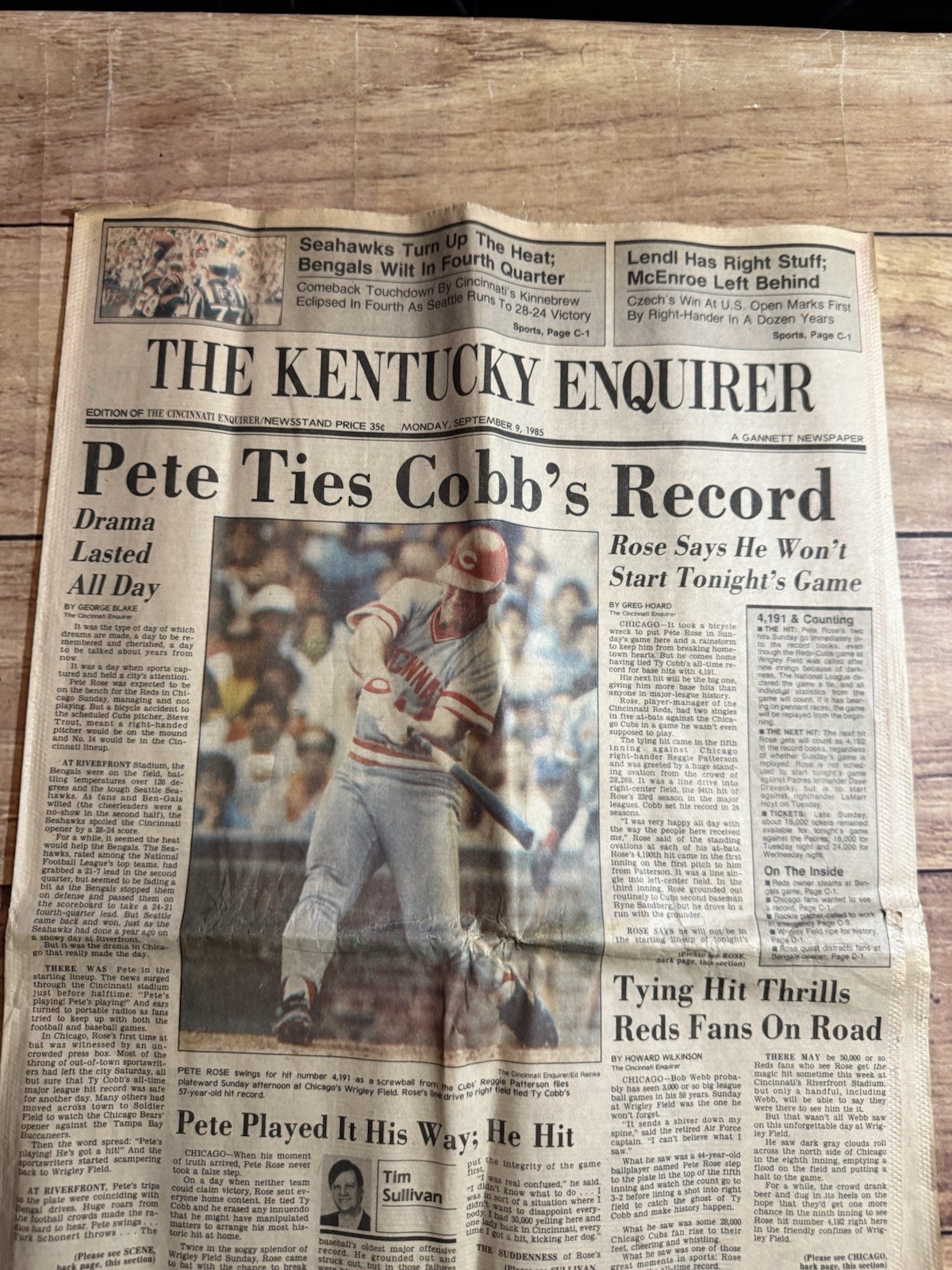 Cincinnati Reds Newspaper Lot Of 3 Cincinnati Enquirer Johnny Bench 1989 Rose 85