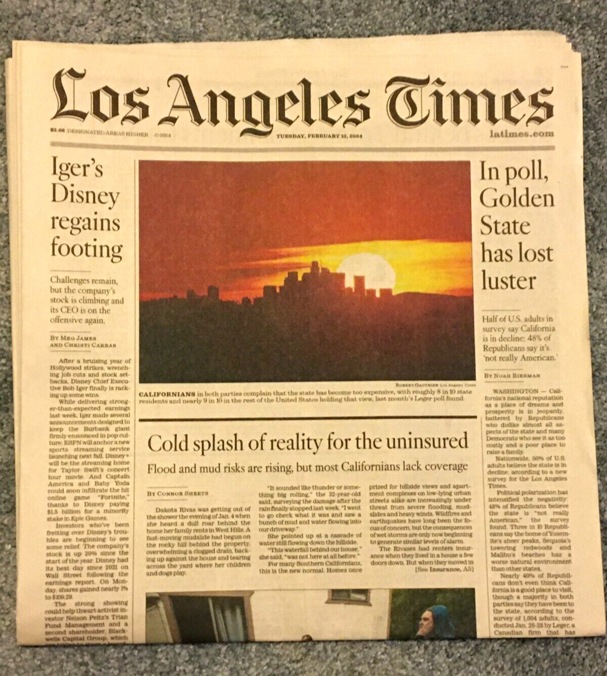LOS ANGELES TIMES Feb. 13, 2024 TRUMP Biden JASON & TRAVIS KELCE Dodgers Ohtani