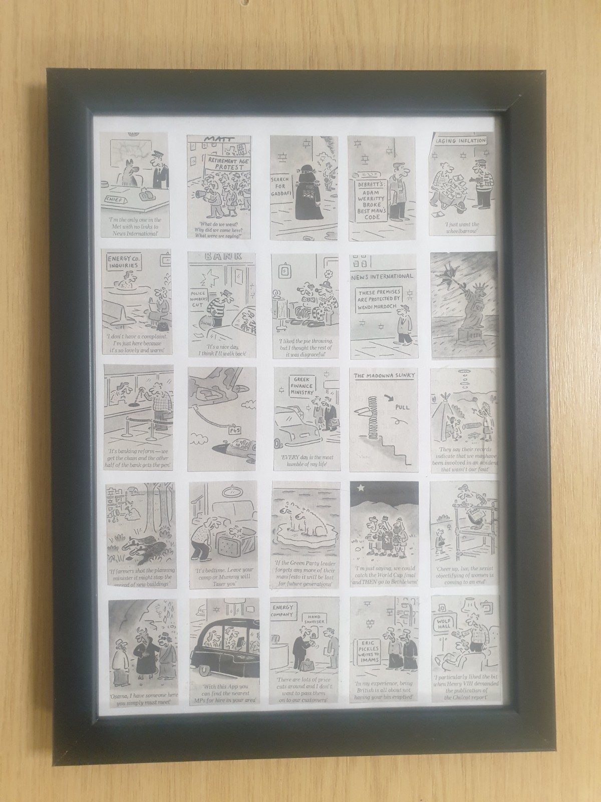 Matt daily telegraph newspaper cartoon framed (e)