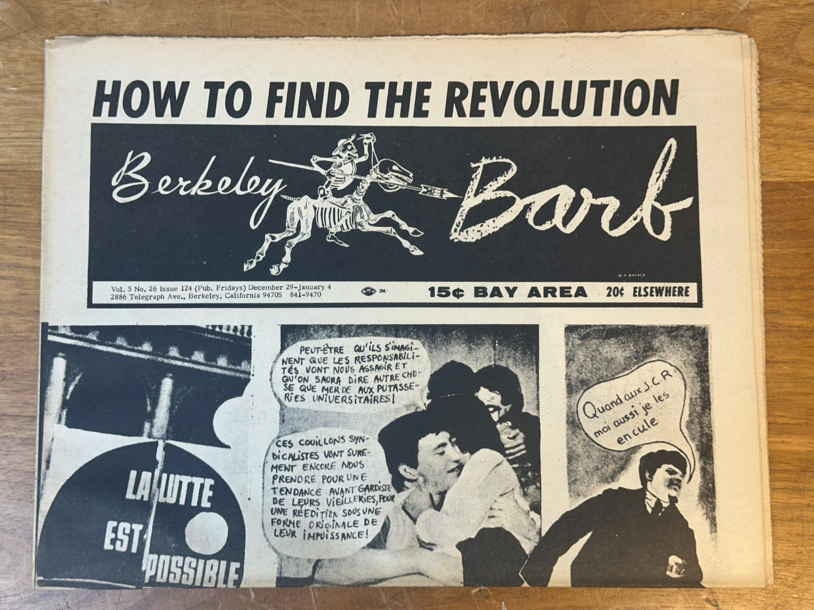 Berkeley Barb Vol 5 No 26 1967 How To Find The Revolution Newspaper