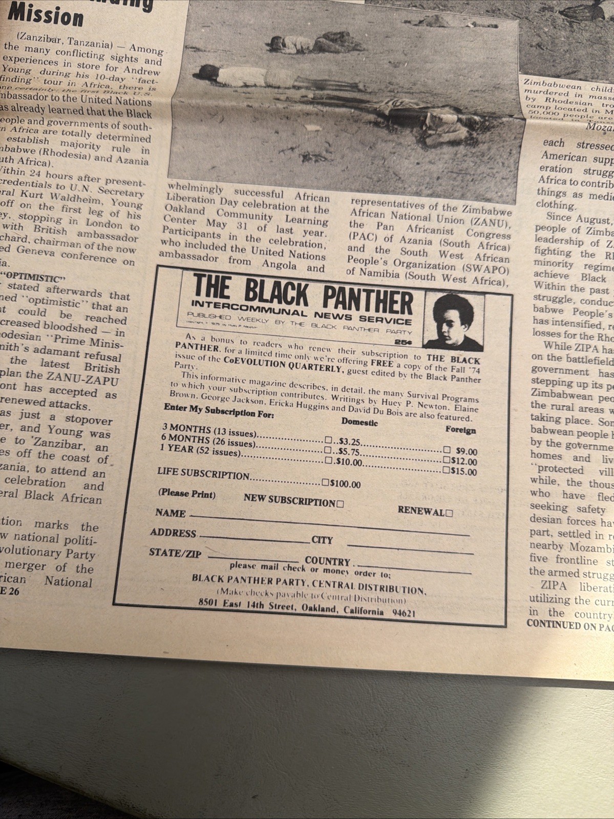 THE BLACK PANTHER PARTY NEWSPAPER – FEBRUARY 12, 1977 Huey Newton