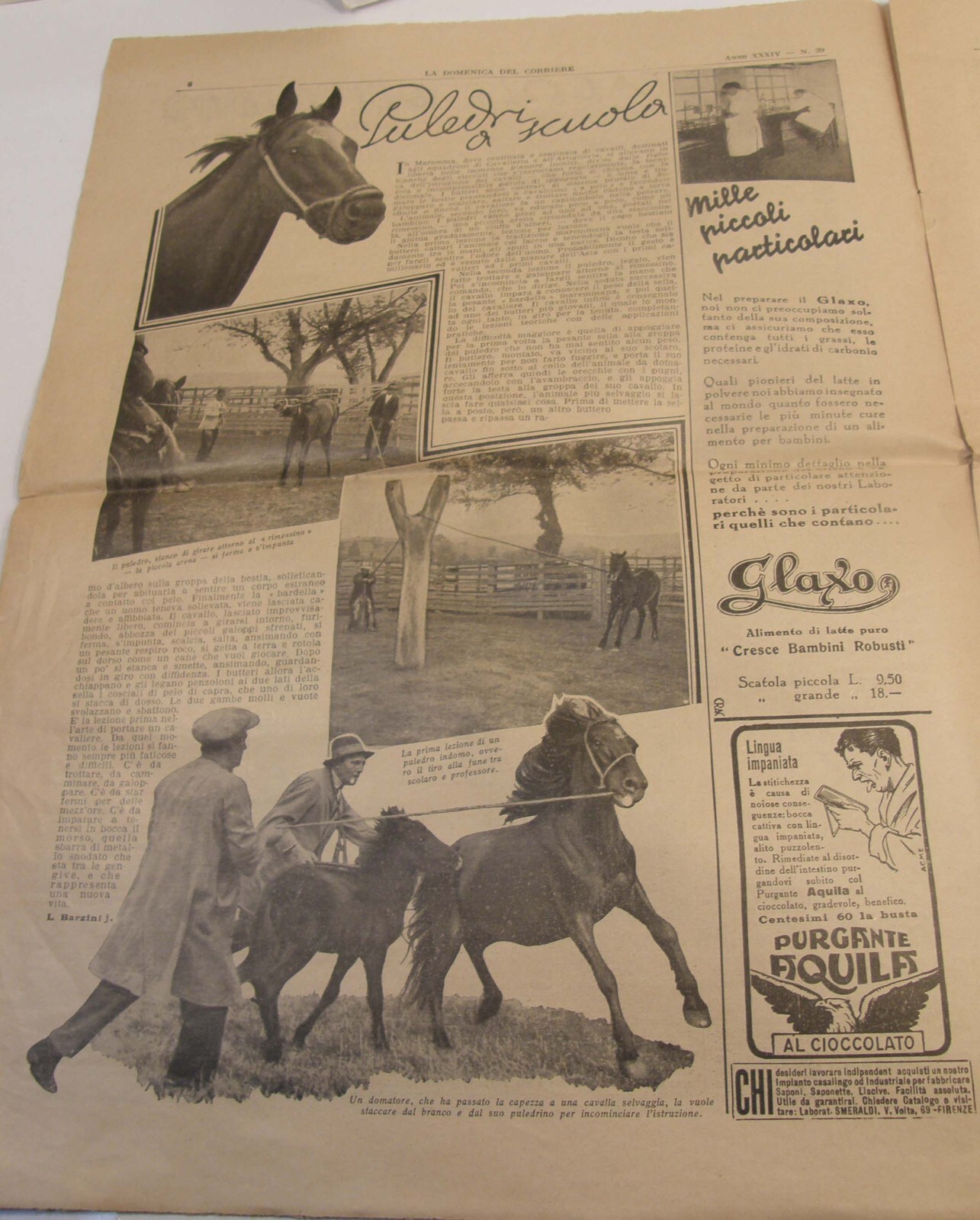SEPTEMBER 1932 LA DOMENICA DEL CORRIERE ITALIAN NEWSPAPER QUEEN ELENA COVER