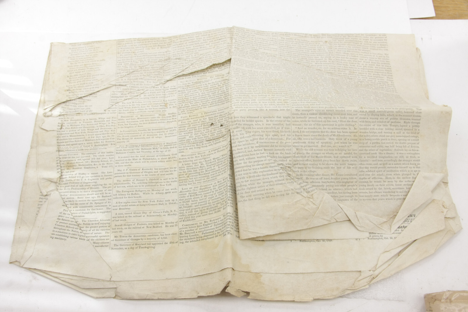 Independent Citizen FIRST ISSUE Oct 30, 1849 Newspaper Northampton MA – cut poor