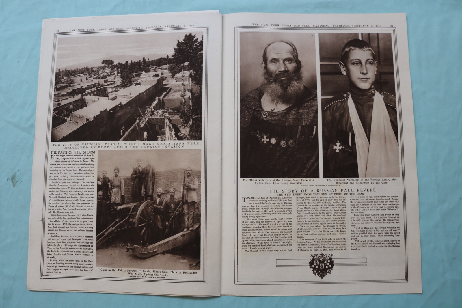 1915 FEB 4 NEW YORK TIMES MID-WEEK PICTORIAL WAR EXTRA – KING FERDINAND -NP 9126