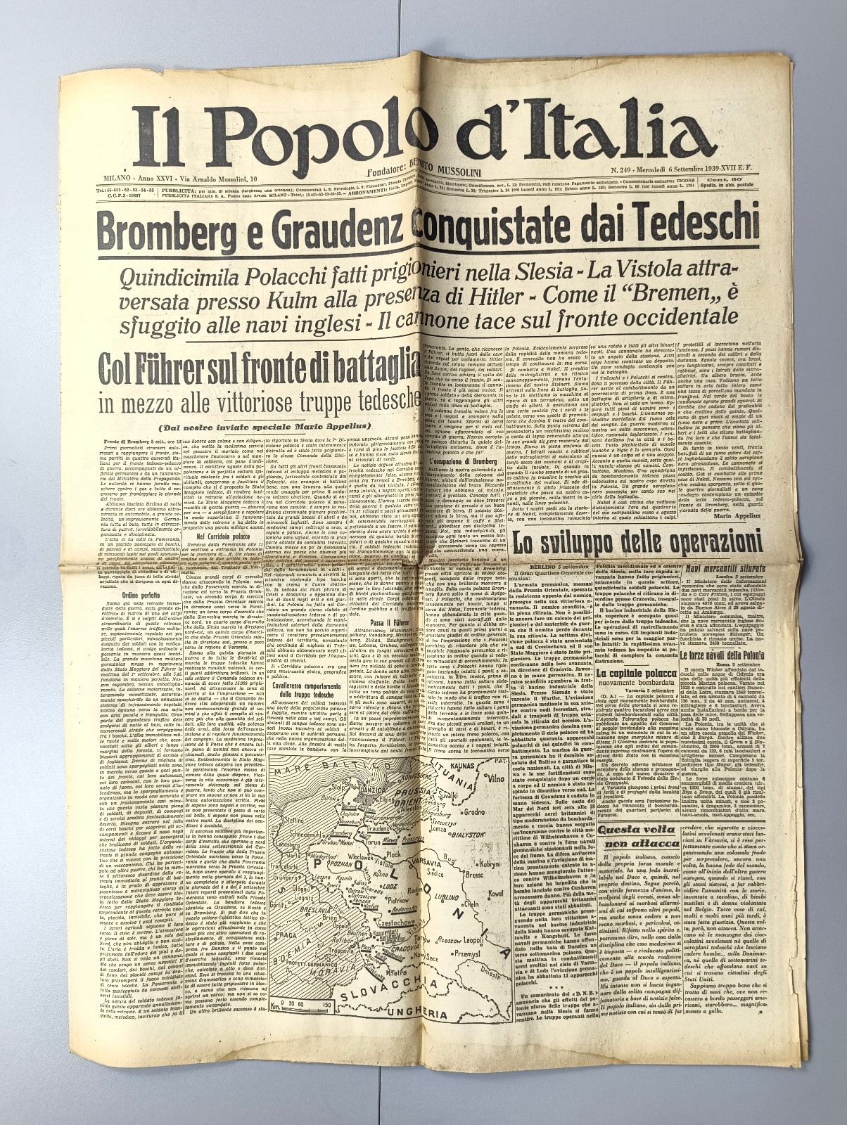 THE PEOPLE OF ITALY 6 SEPTEMBER 1939 BROMBERG-GRAUDENZ-SLELIA-WII
