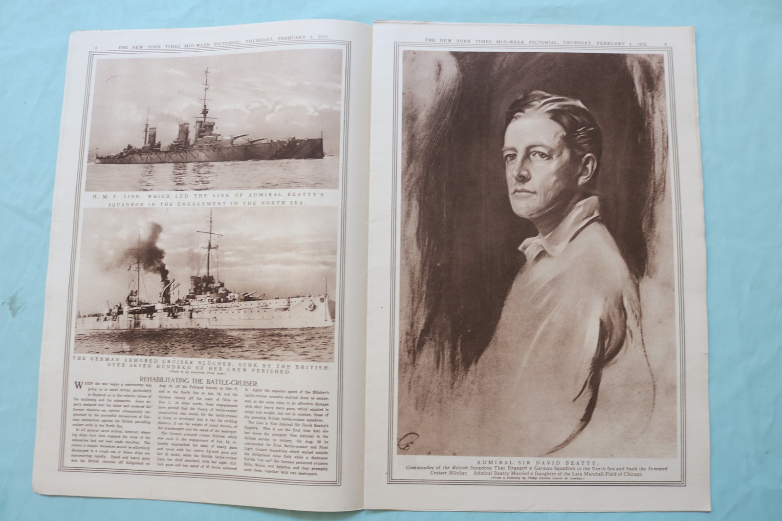 1915 FEB 4 NEW YORK TIMES MID-WEEK PICTORIAL WAR EXTRA – KING FERDINAND -NP 9126