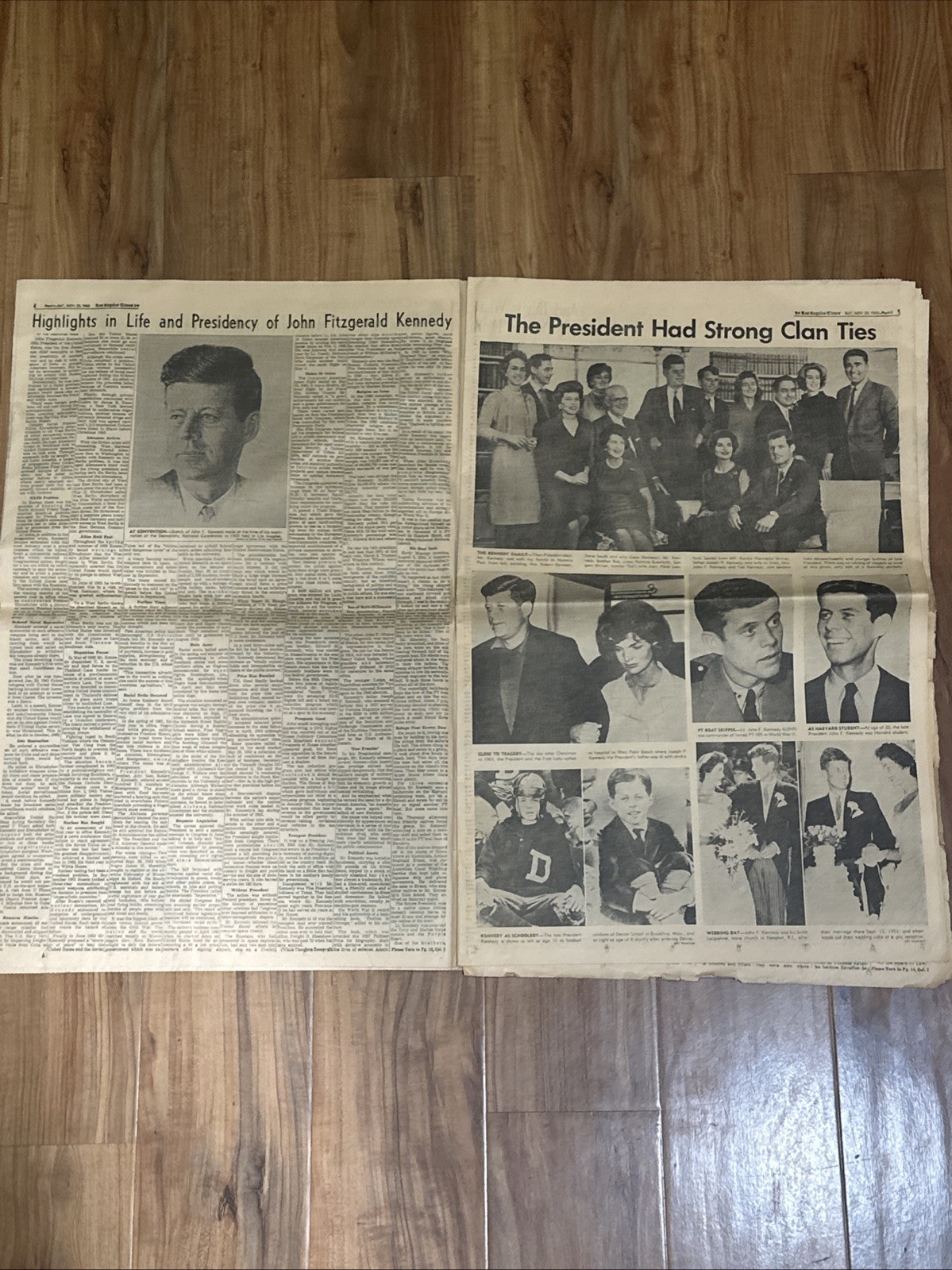 KENNEDY ASSASSINATED LA Times Original Newspaper, November 23, 1963