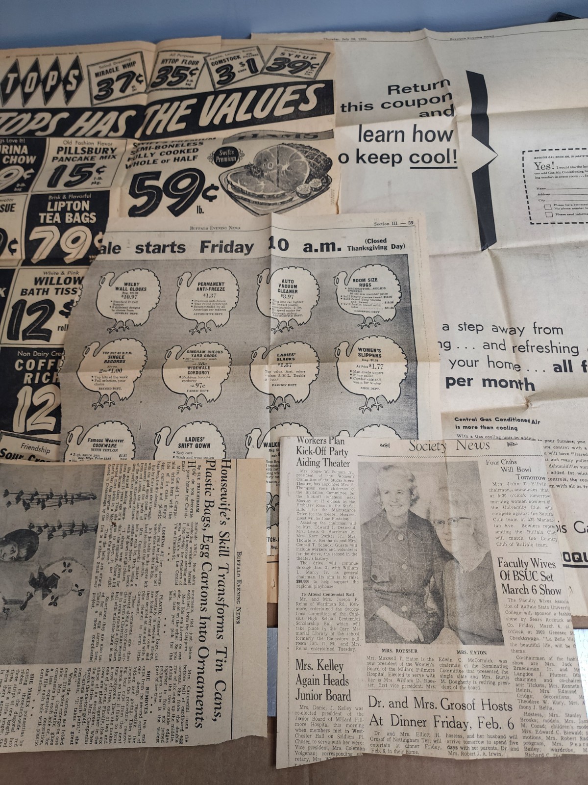 Vintage Buffalo Evening News clippings 1960’s
