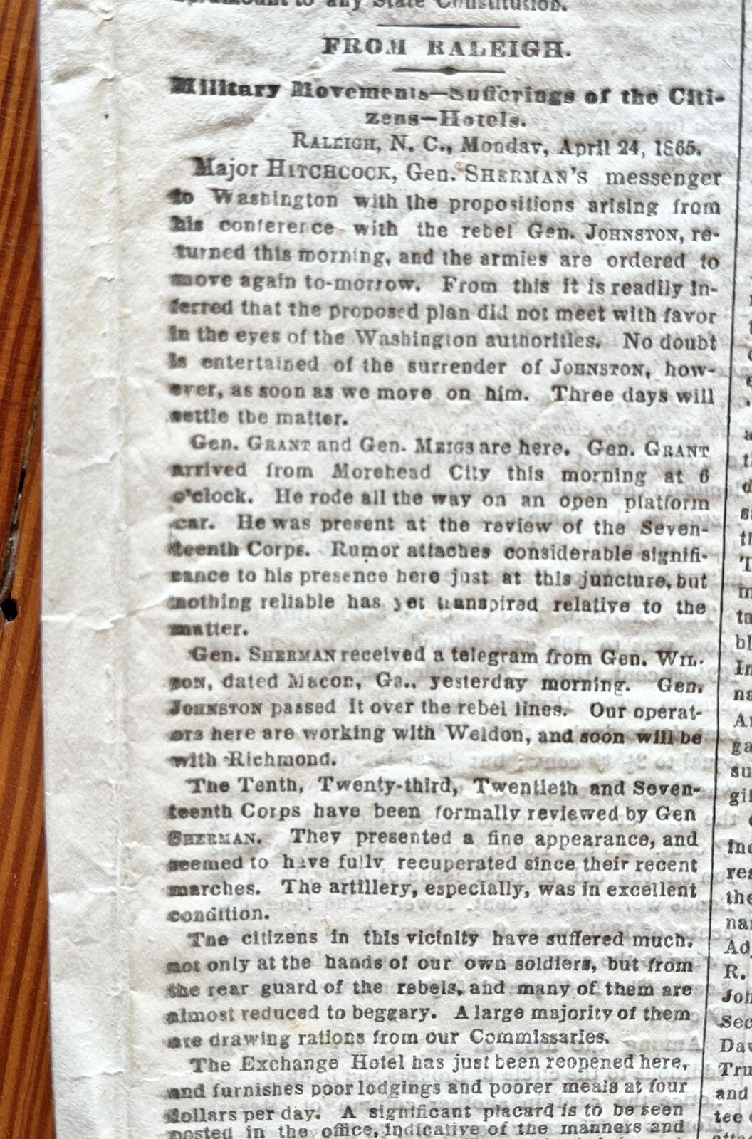 3 NY TIMES 1865 newspapers SURRENDER Confederate General Johnston CIVIL WAR ENDS