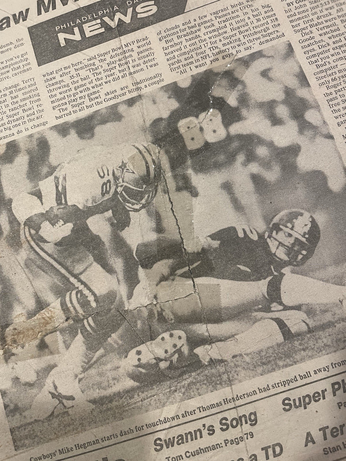1979 Pittsburgh Steelers Super Bowl Champions Newspaper