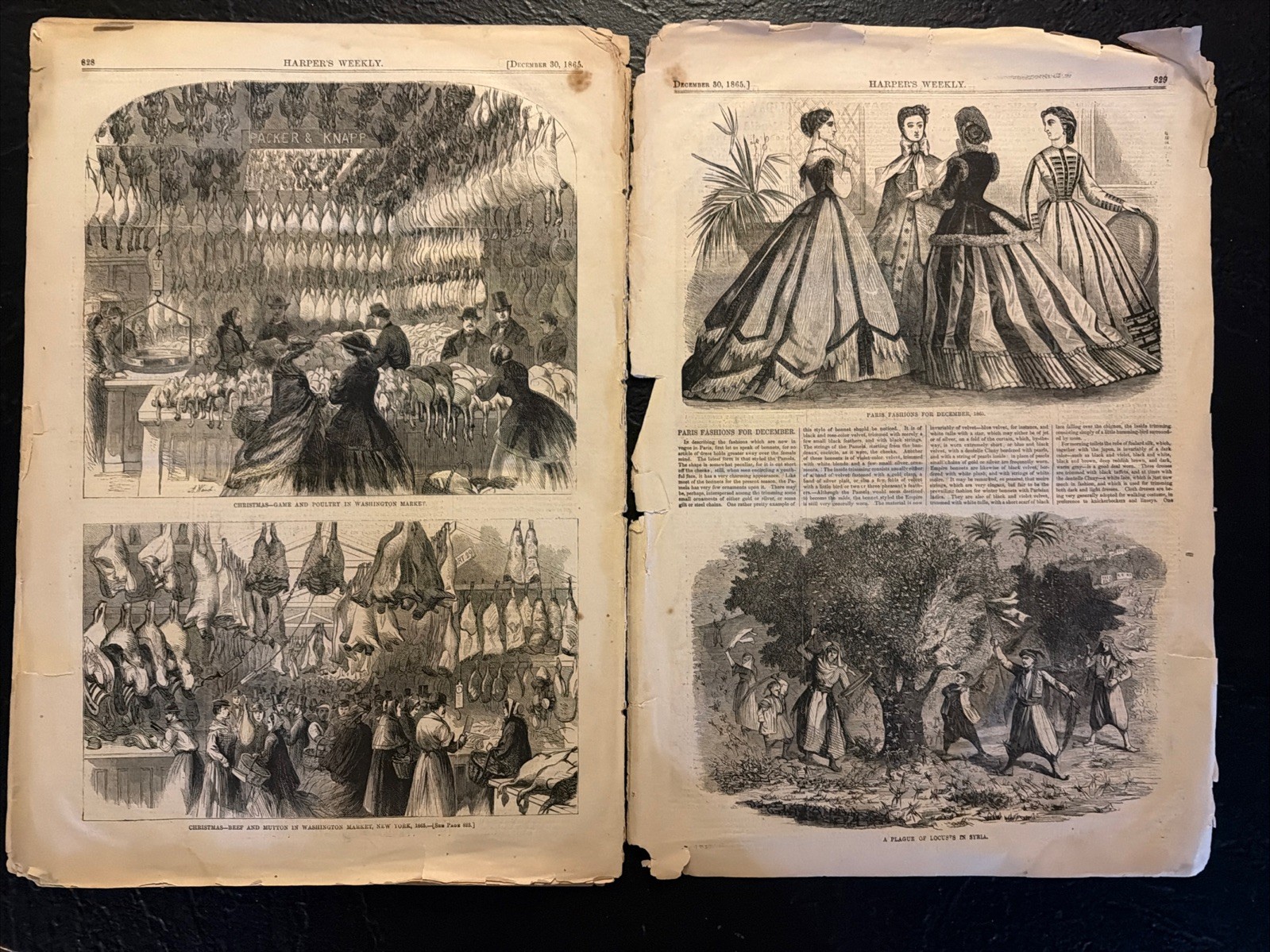 Harper’s Weekly December 30, 1865. Christmas Stories And Photos.