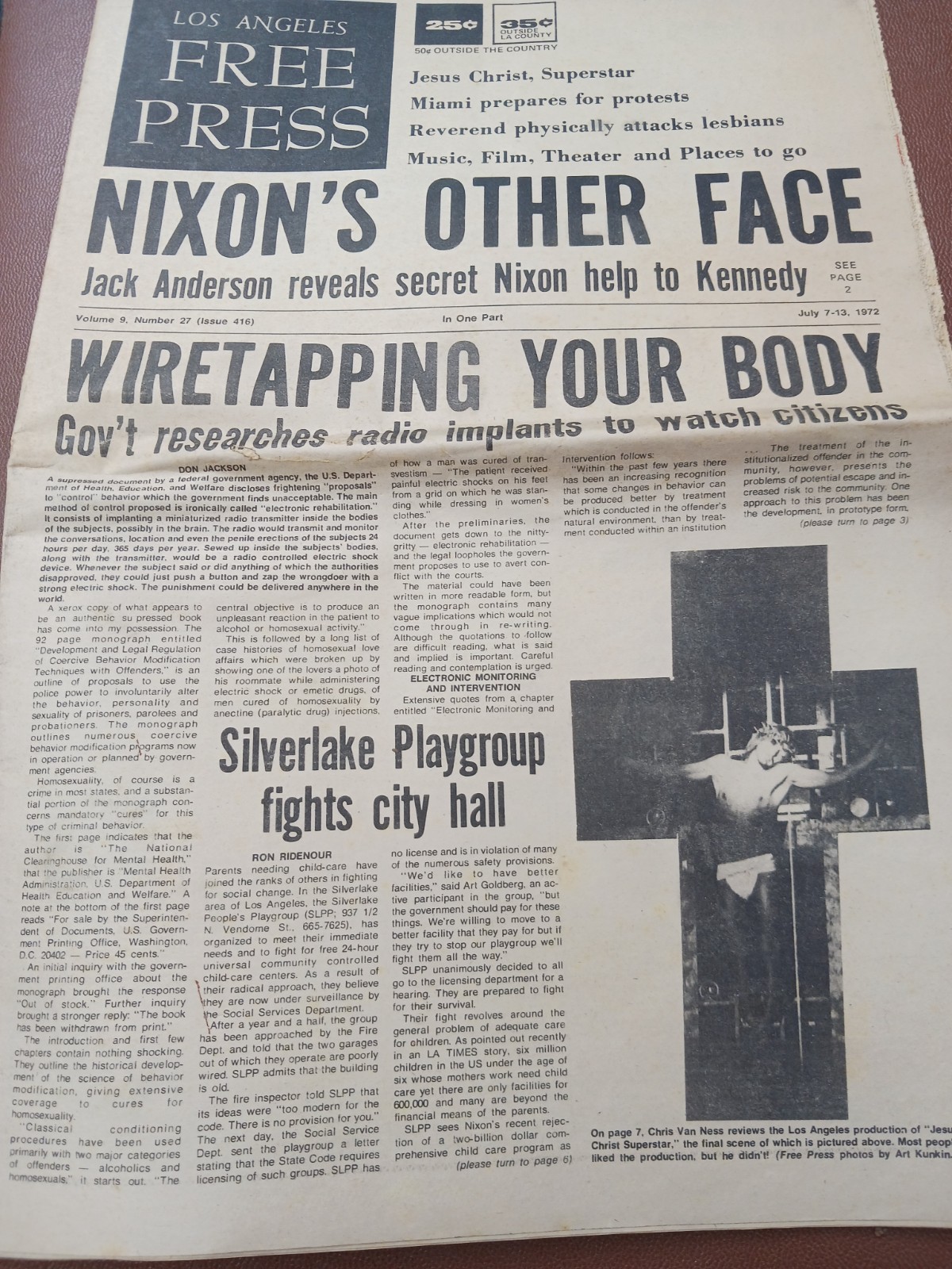 NEWSPAPER – LOS ANGELES FREE PRESS – 1972