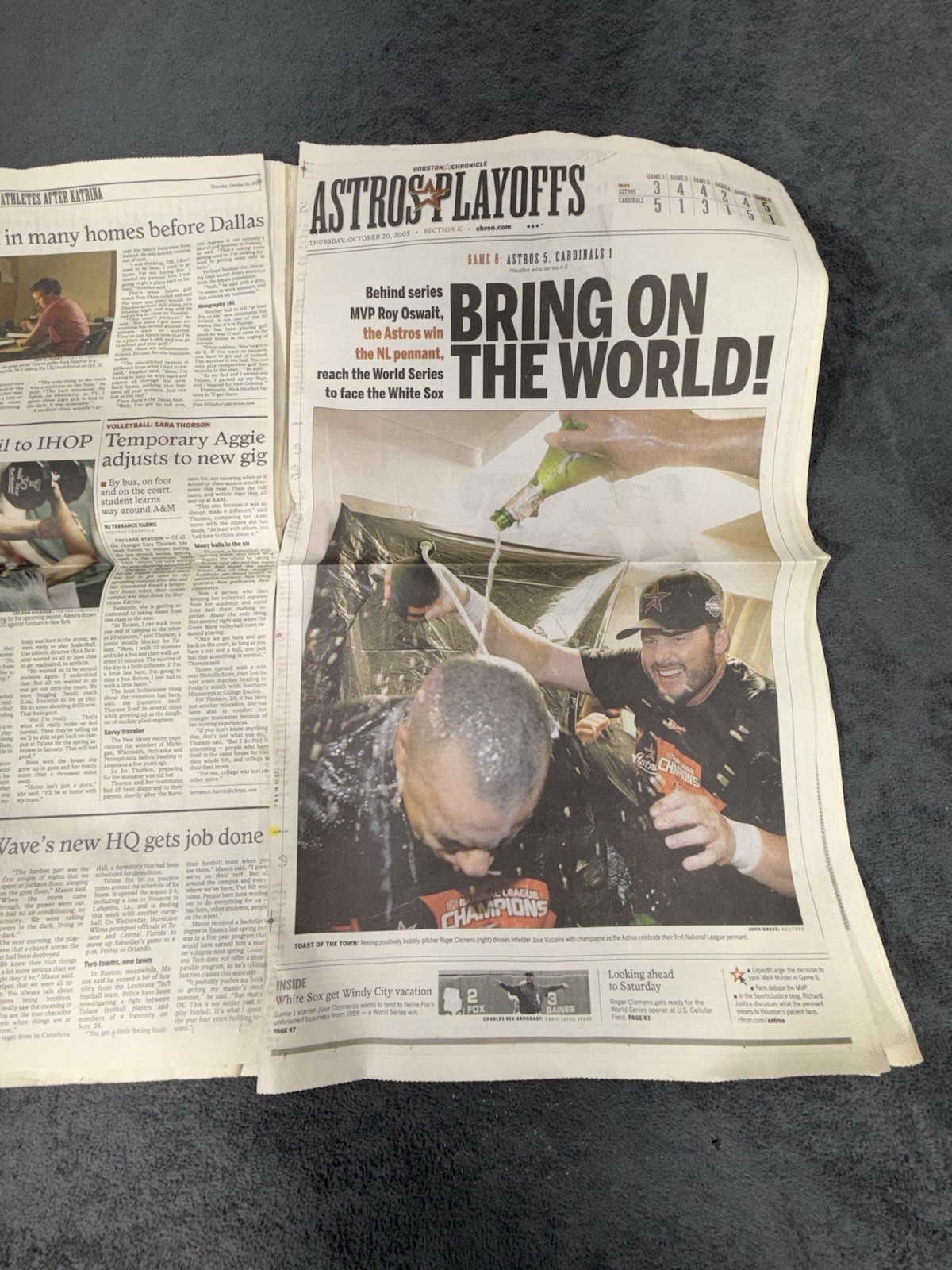 Houston Chronicle 2005 Astros Pennant World Series Headline Complete NL CHAMPS