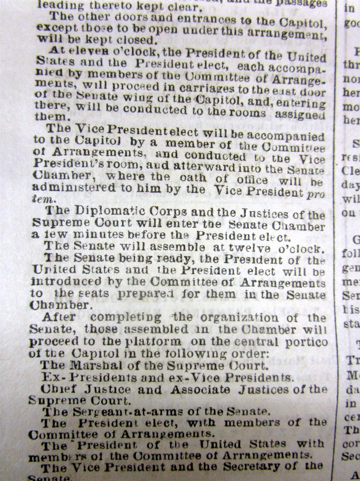 Best 1869 Washington DC newspaper INAUGURATION of PRESIDENT ULYSSES S GRANT