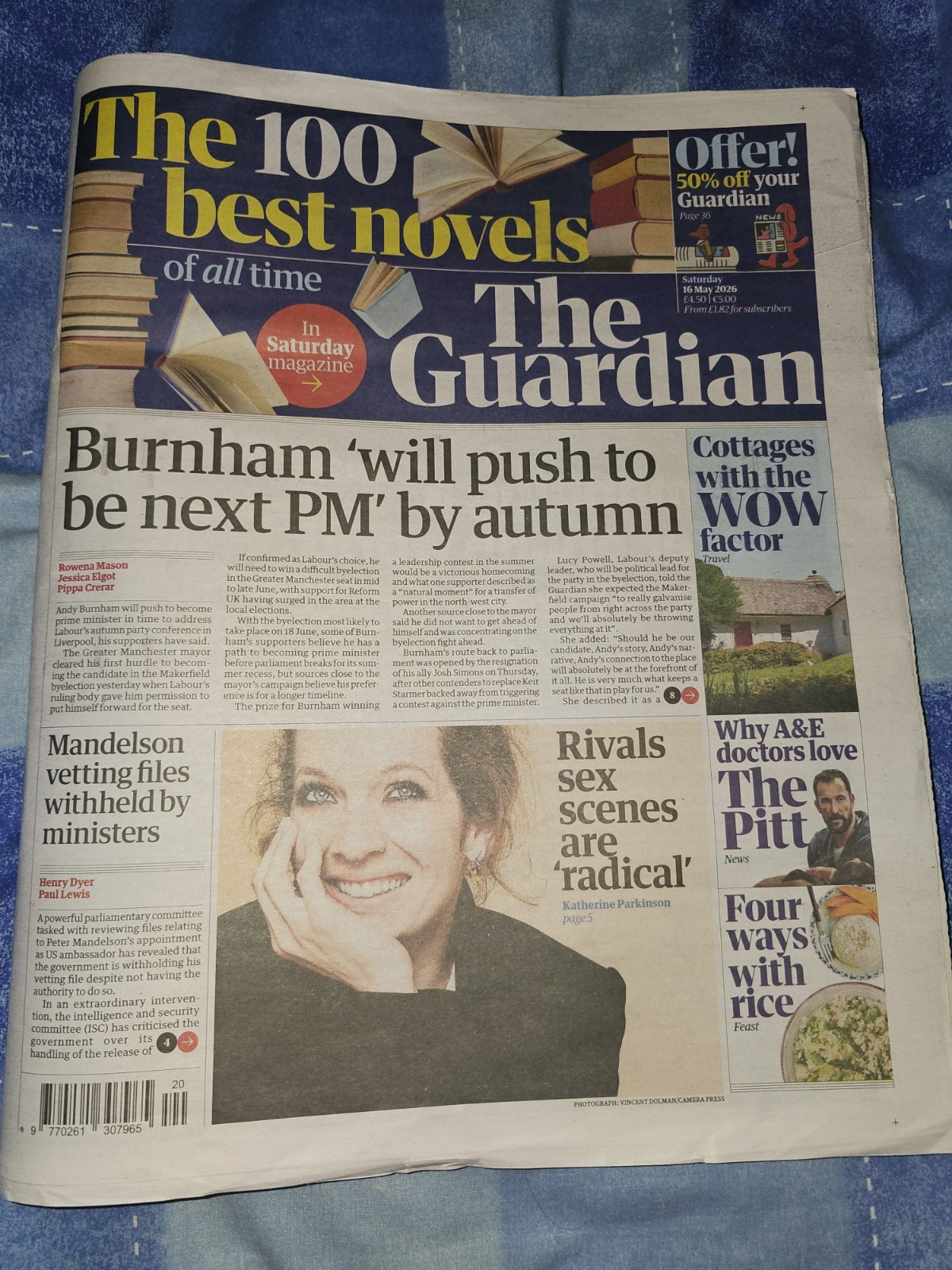 The Guardian Newspaper from Saturday 16th May 2026 Complete with magazine.