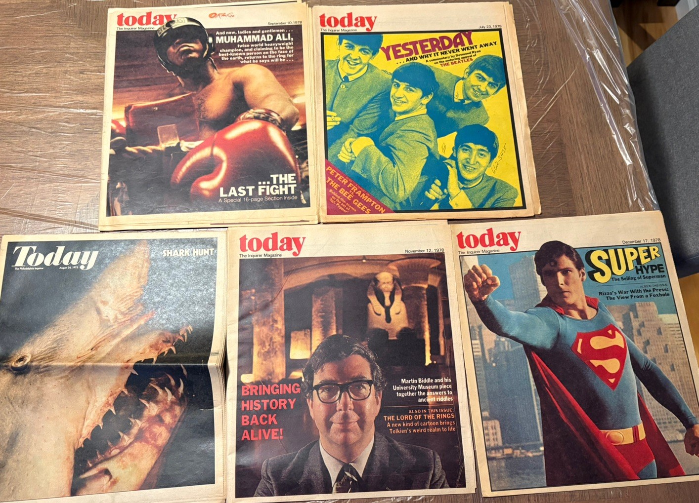 Lot of 5 – 1975 & 1978 THE PHILADELPHIA INQUIRER TODAY NEWSPAPER