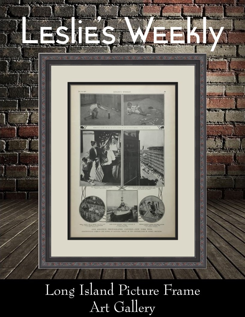 1910 Original Leslie’s Weekly Amateur Photographic Contest New York Winner Frame