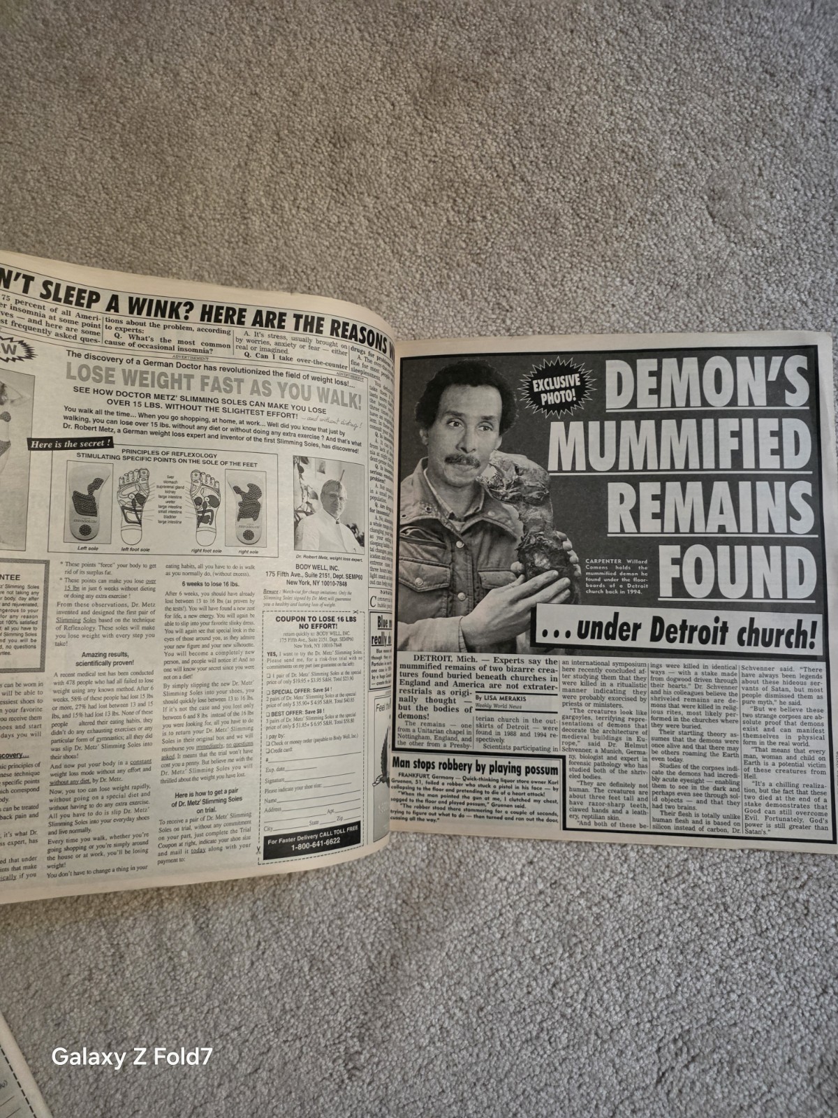 VINTAGE WEEKLY WORLD NEWS FAKE NEWSPAPER TABLOID EVERGLADES PLANE CRASH 1996