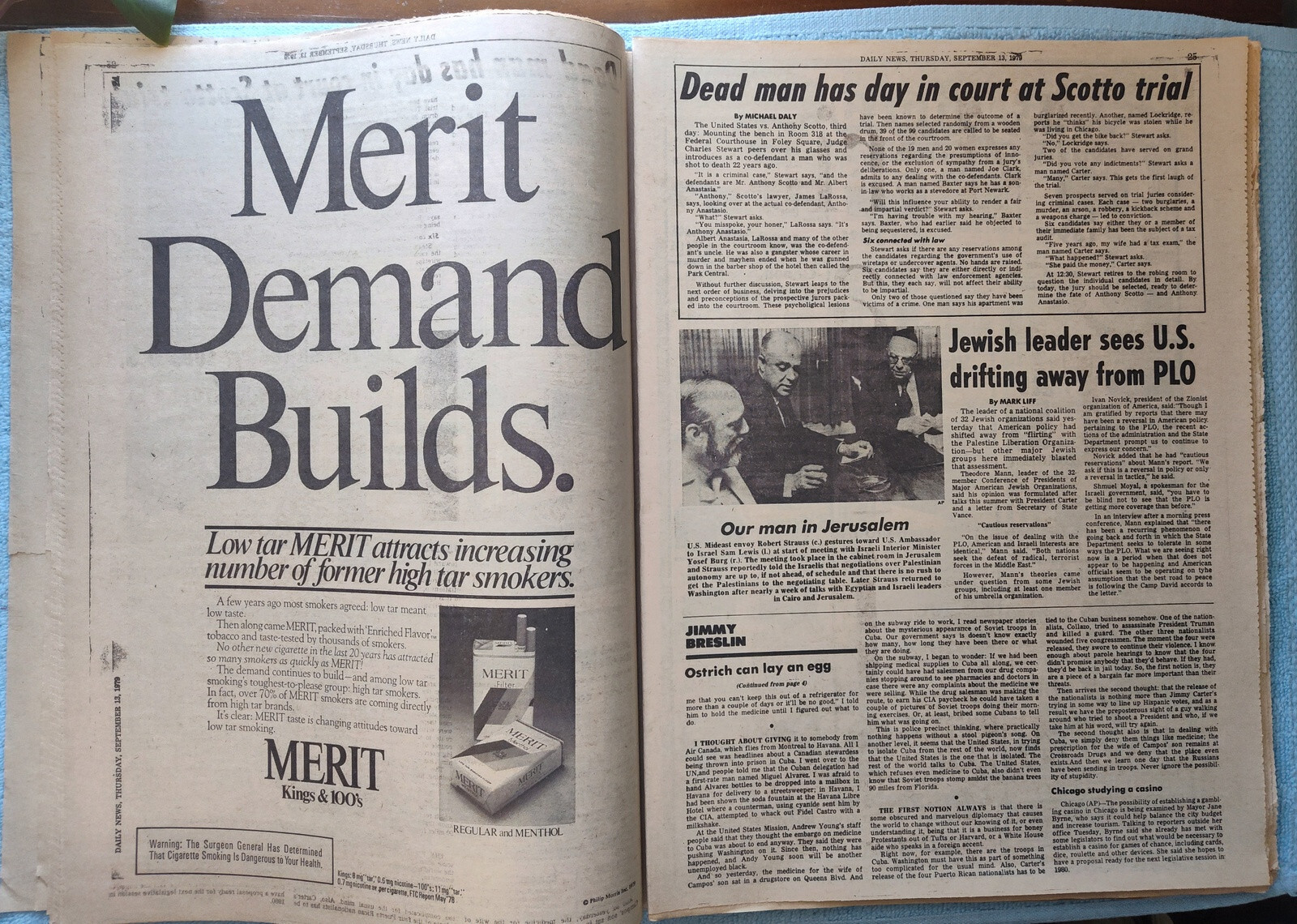 New York Daily News 13 September 1979 Jimmy Carter Carl Yastrzemski 3000th Hit +