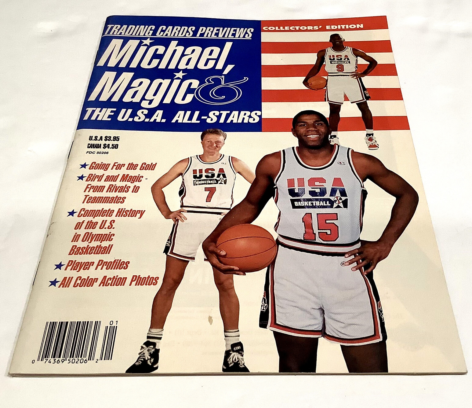 1992 DREAM TEAM Collectors Magazine MICHAEL MAGIC & The USA All Stars