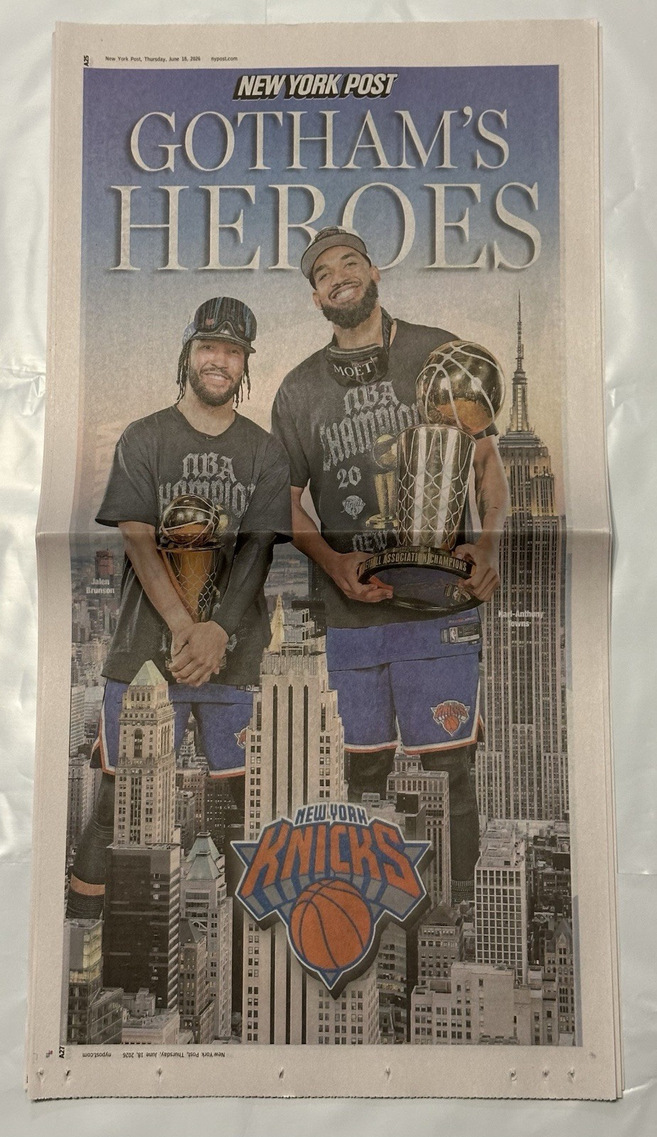 ? NEW YORK POST NEWSPAPER 6/18/26 KNICKS PARADE SPECIAL “Kings Of The City” ?