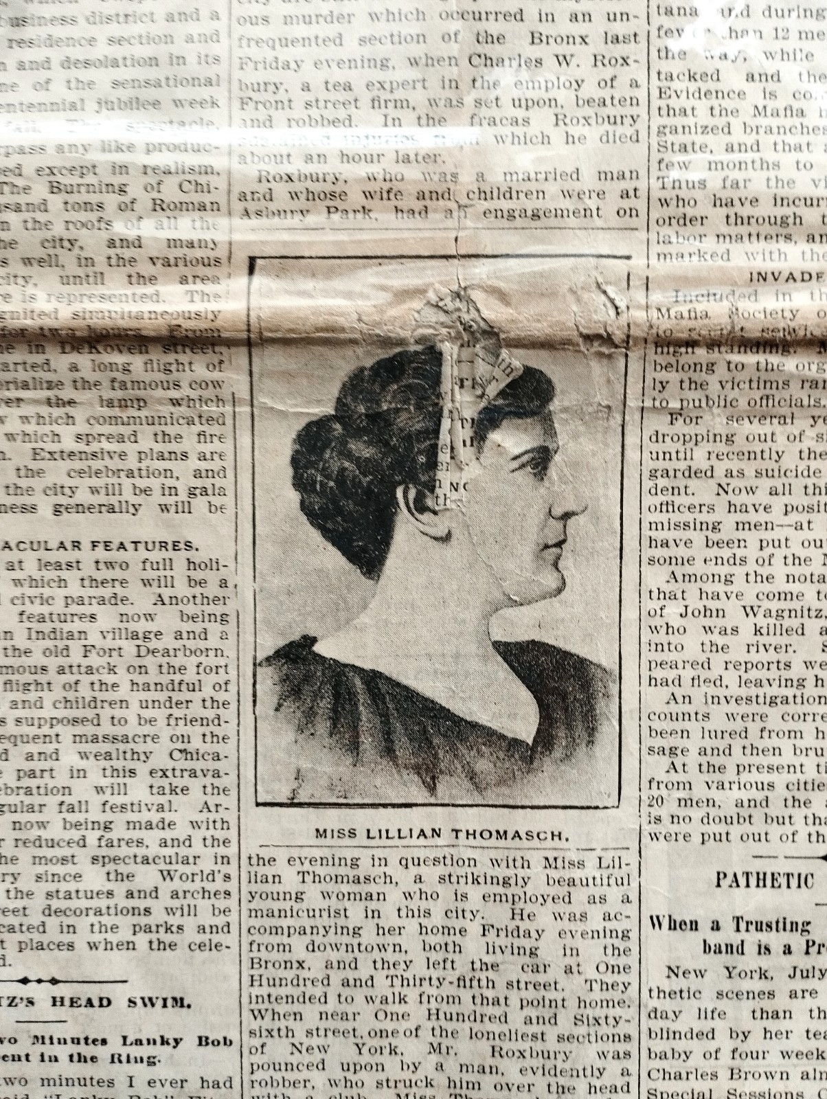 1903 Slavery – Utica Saturday Globe Vtg Newspaper in color