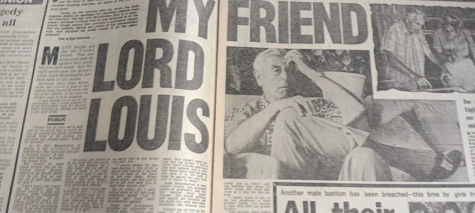 Aug 29 1979 Newspaper Daily Express Mountbatten Killed Ira Charles Philip Uncle
