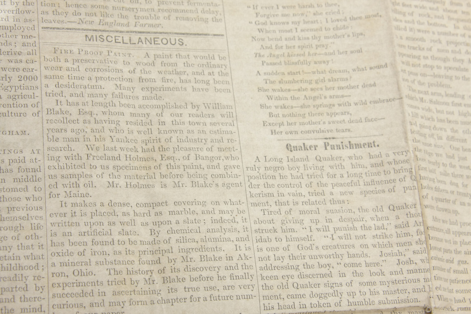 Independent Citizen FIRST ISSUE Oct 30, 1849 Newspaper Northampton MA – cut poor