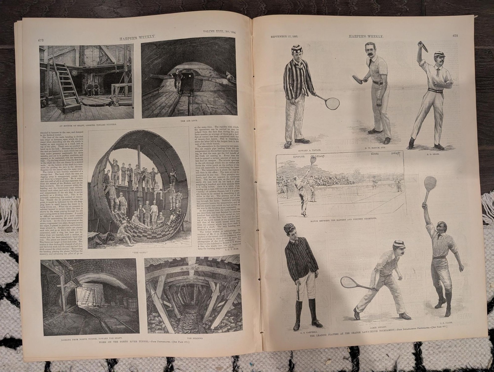 Harper’s Weekly – September 17, 1887 – Remington, Tennis, Hudson River Tunnel