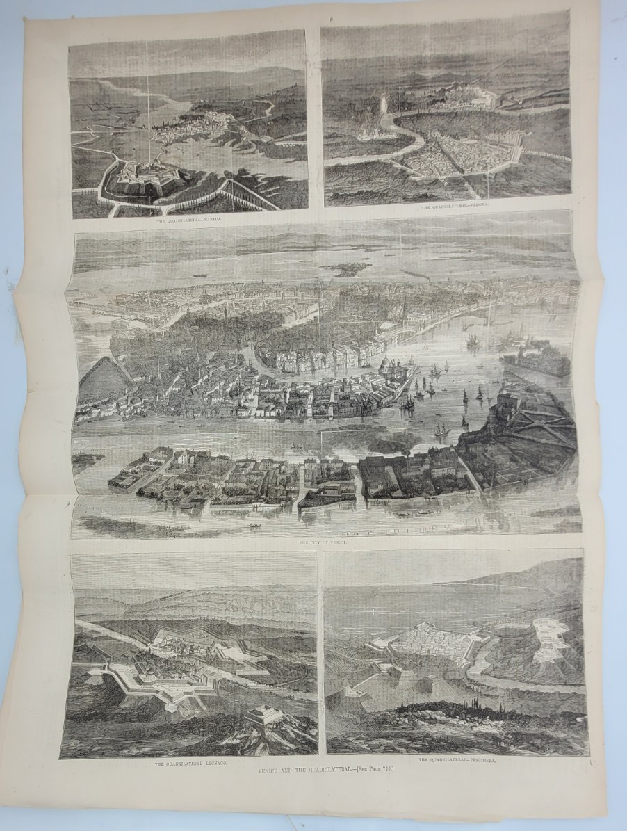 Harper’s Weekly 11/17/1866 lg print Venice Italy / Confederate Cemetery Tenn