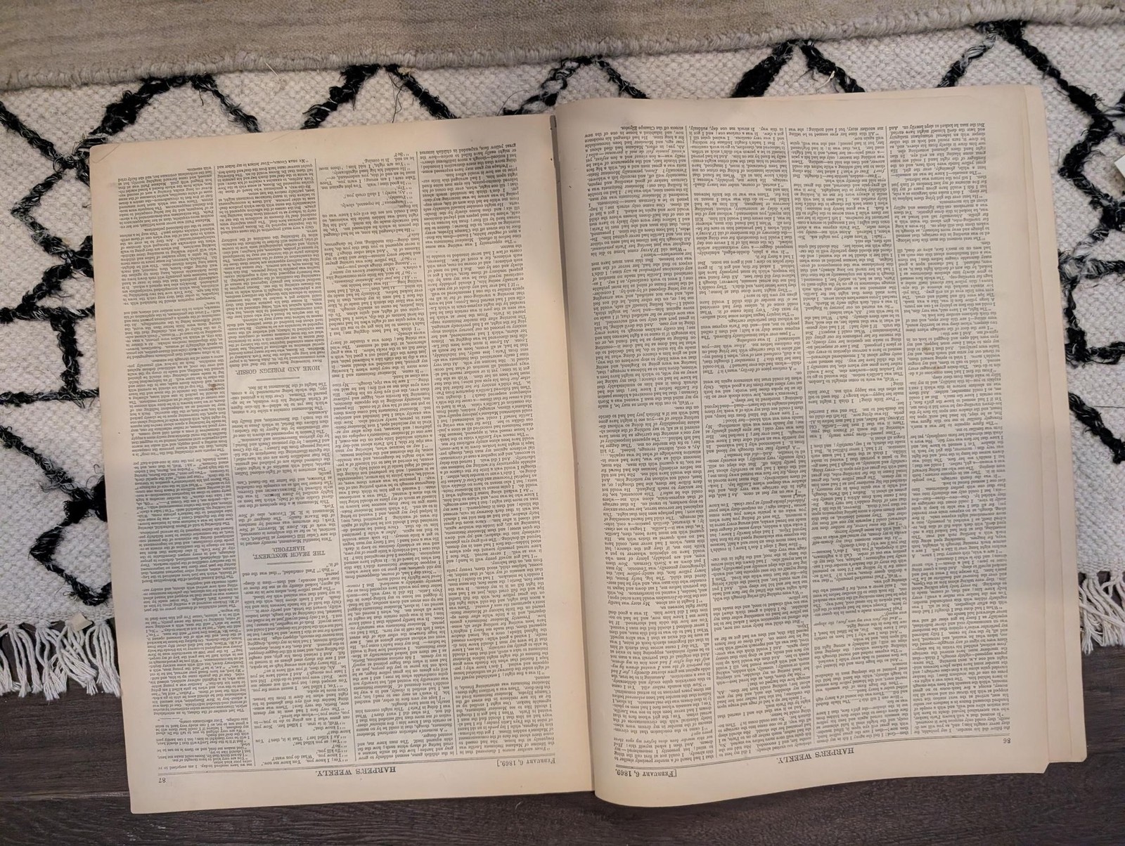 Feb 6 1869 Harpers Weekly, 1st Uncle Sam w Whiskers, National Colored Convention