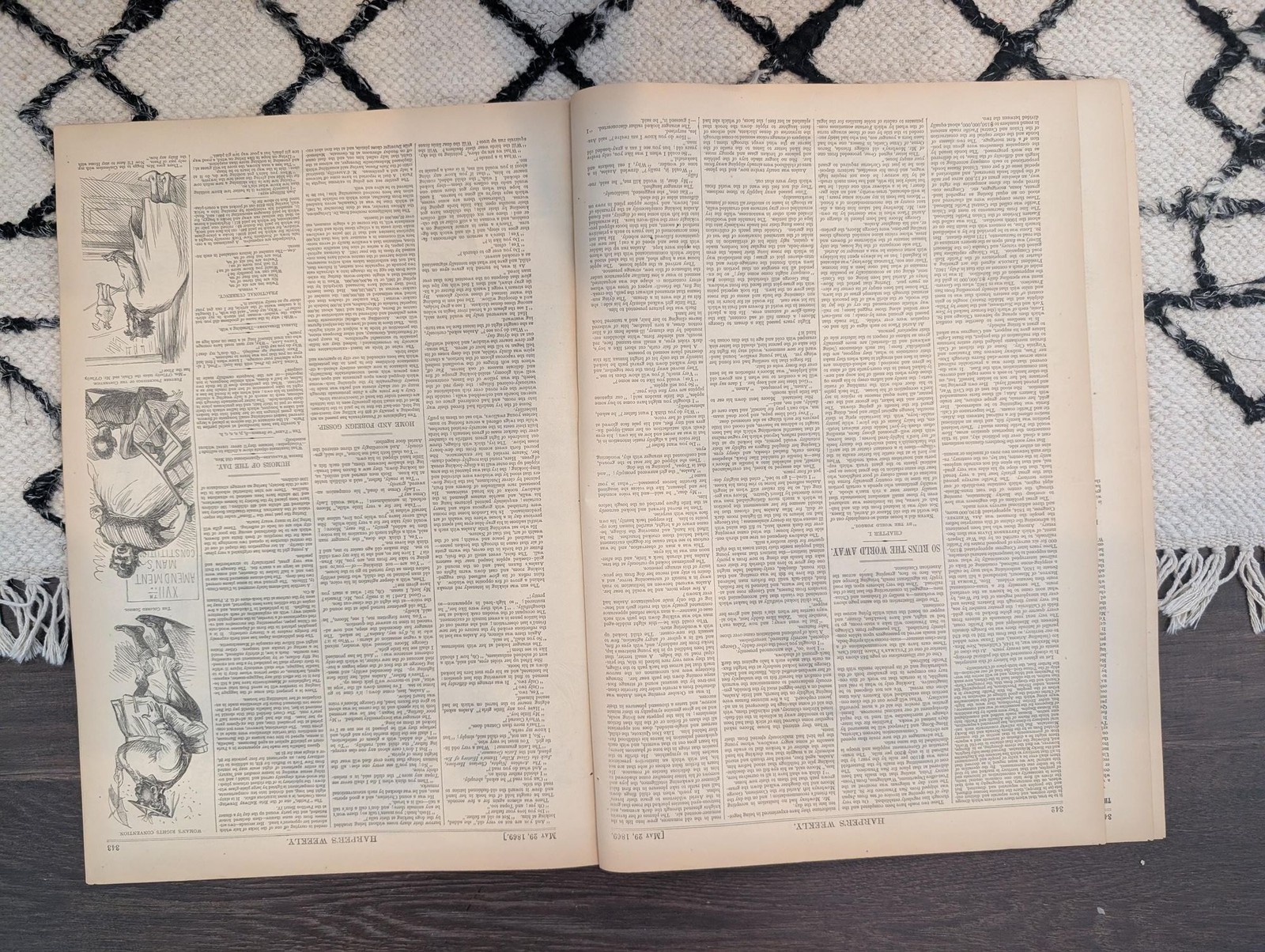 May 29 1869 Harpers Weekly, Transcontinental Railroad Completion Centerfold