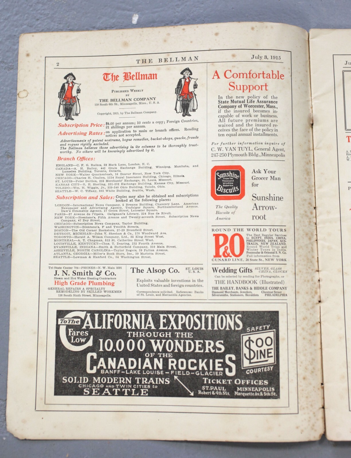 The Bellman Magazine May July 3, 1915 Native American Indian Chief Photos
