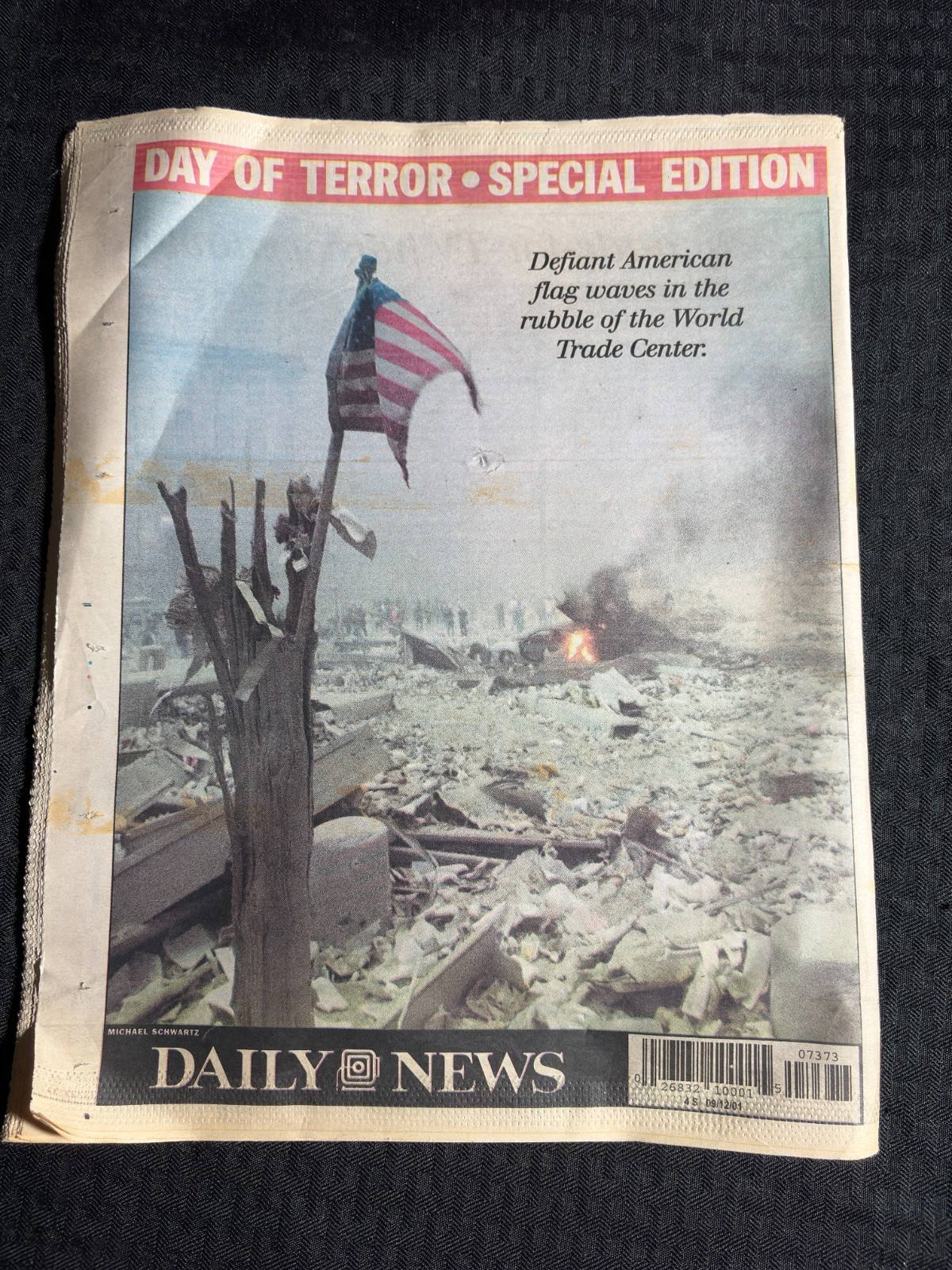 2001 Sept 12 DAILY NEWS Newspaper VG 4..0 It’s War Day of Terror Special Edition