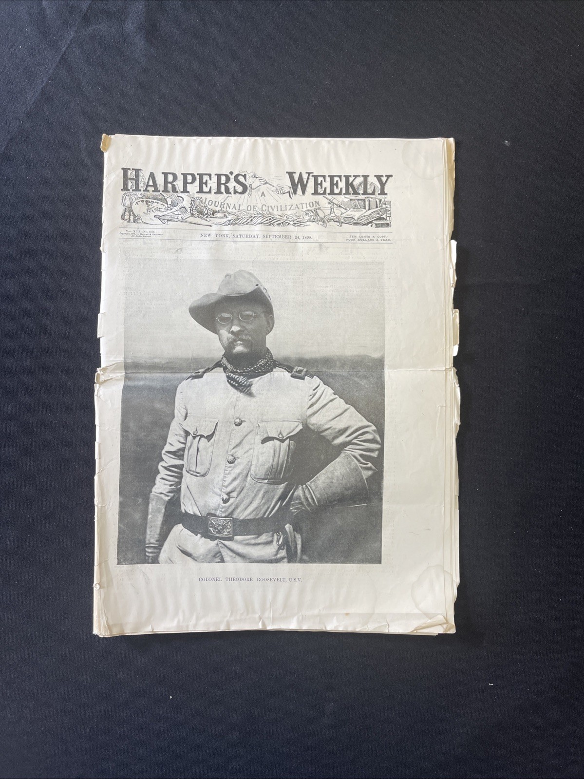 1898 Harper’s Weekly Spanish American War Theodore Roosevelt