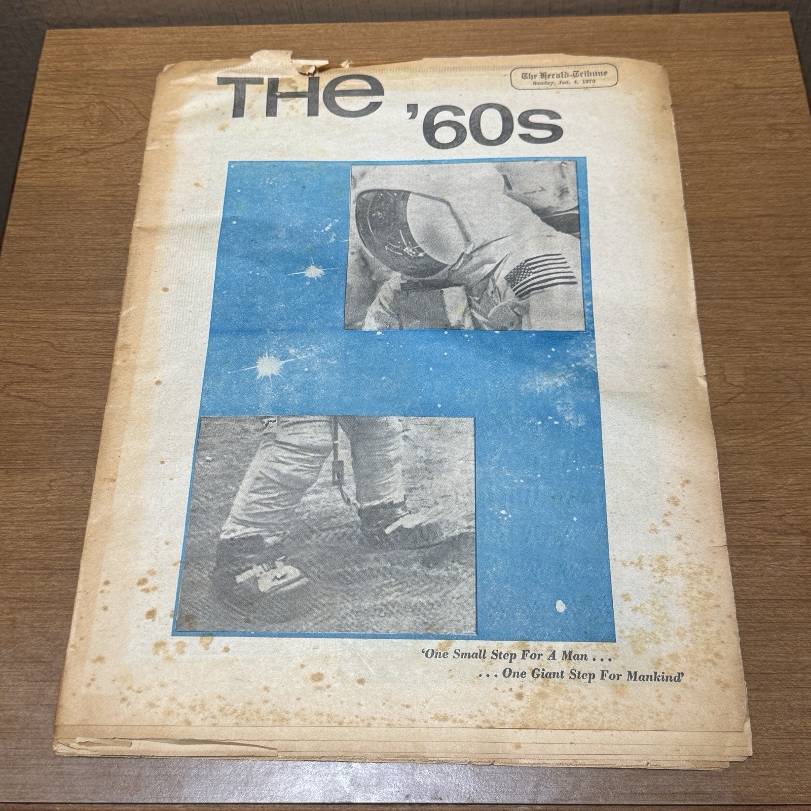 THE 60s from The Herald-Tribune Sunday, Jan. 4, 1970 Apollo 11 Ultra Rare