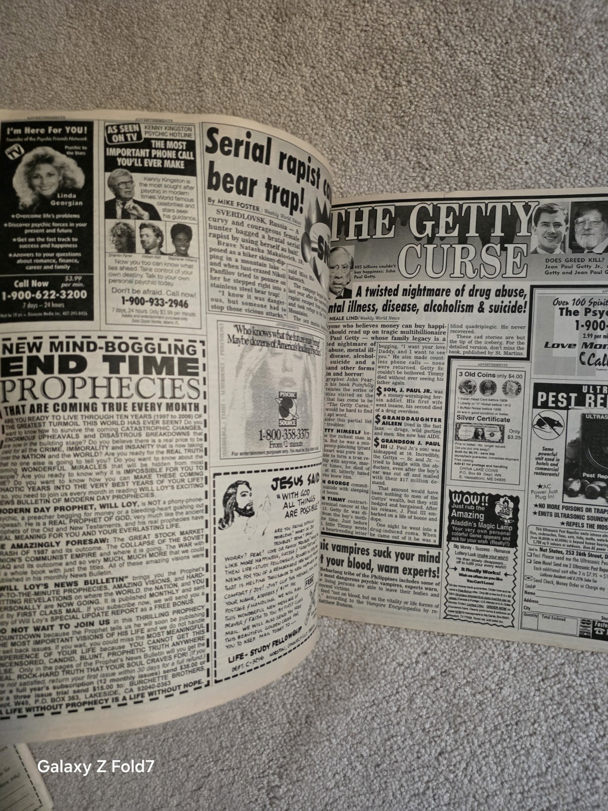 VINTAGE WEEKLY WORLD NEWS FAKE NEWSPAPER TABLOID EVERGLADES PLANE CRASH 1996