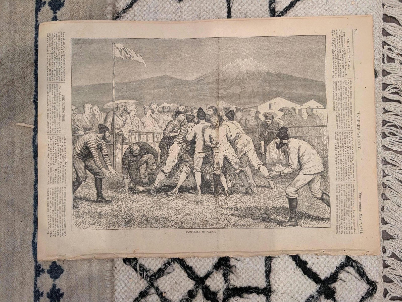 1874 Football in Japan · Indian Boys Breaking Pony · Nast — Harpers Weekly May 2