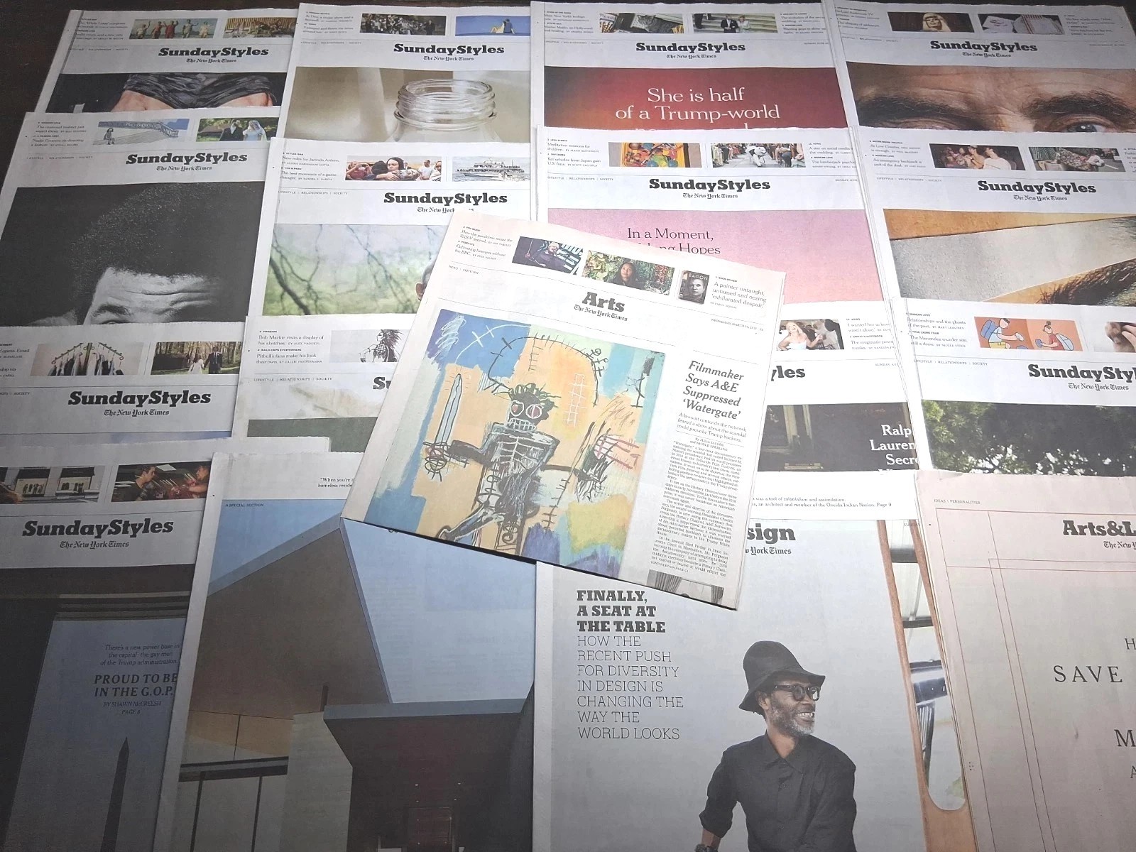 New York Times Styles Art Design Lot Of 17 Sections Newspaper Fashion 2020-2025