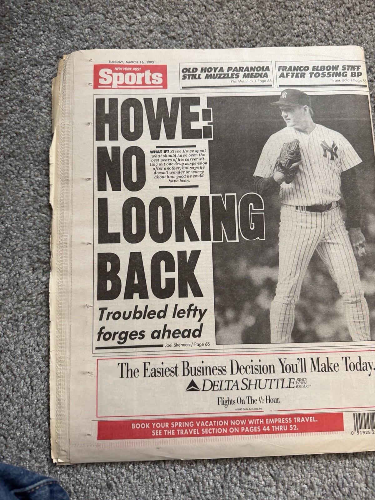 New York Post Metro ed., March 16, 1993. Founded In 1801 By Alexander Hamilton