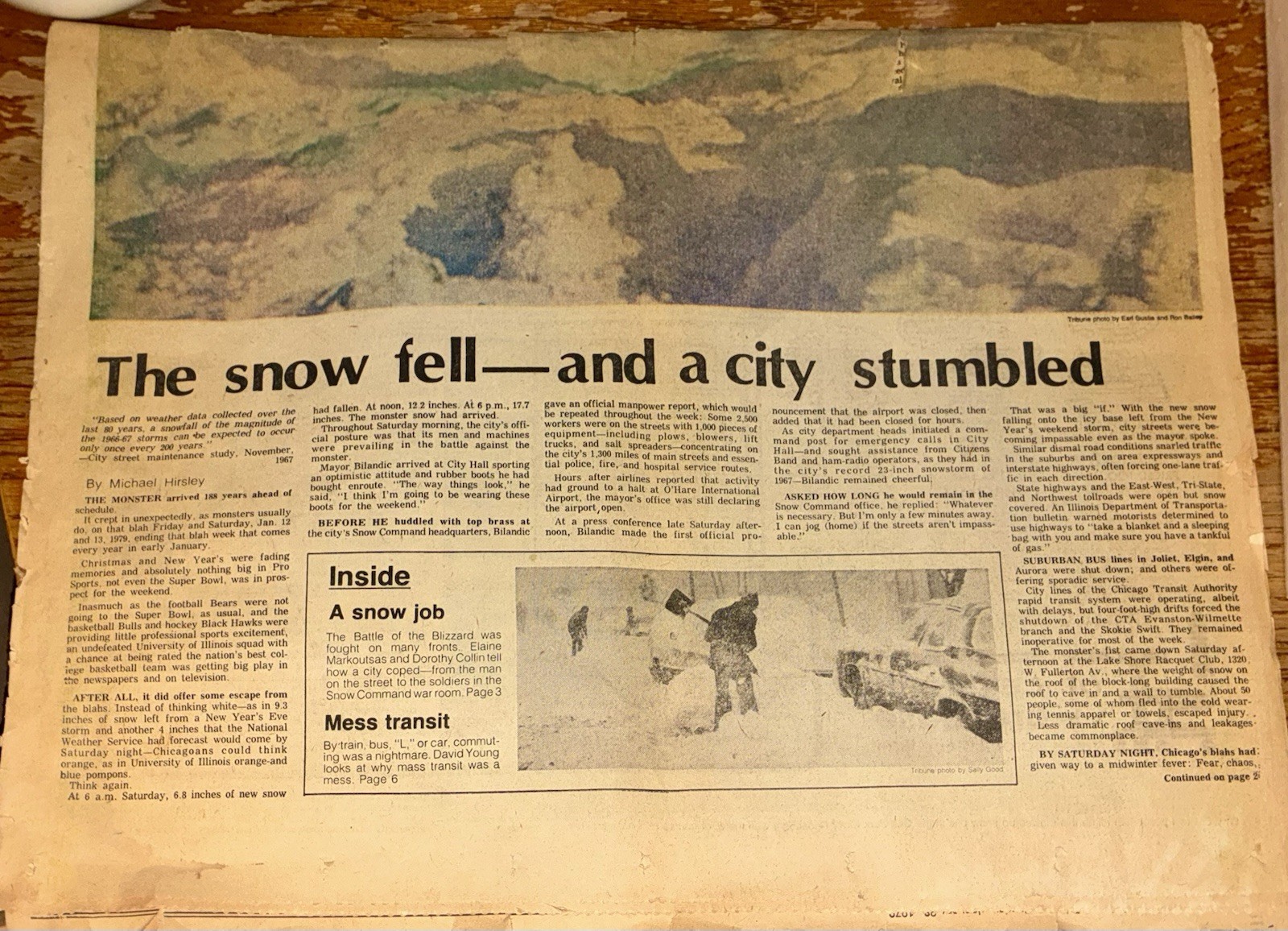 Chicago Tribune Souvenir Section Jan 28, 1979 Blizzard of ’79 Newspaper Insert