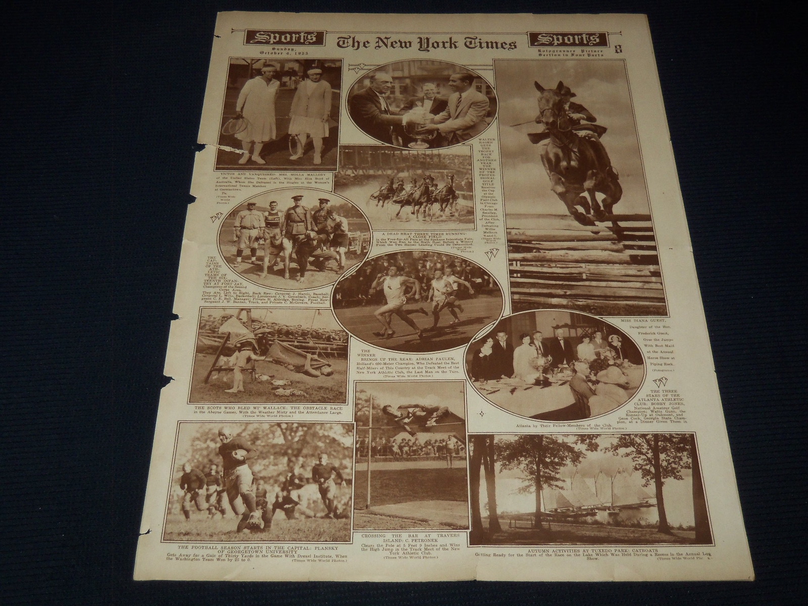 1925 OCTOBER 4 NEW YORK TIMES SPORTS PICTURE SECTION – PIRATES -SENATOR- NT 9470