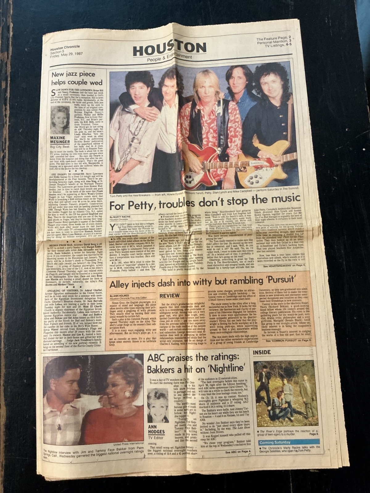 Houston Chronicle – Tom Petty – May 29, 1987